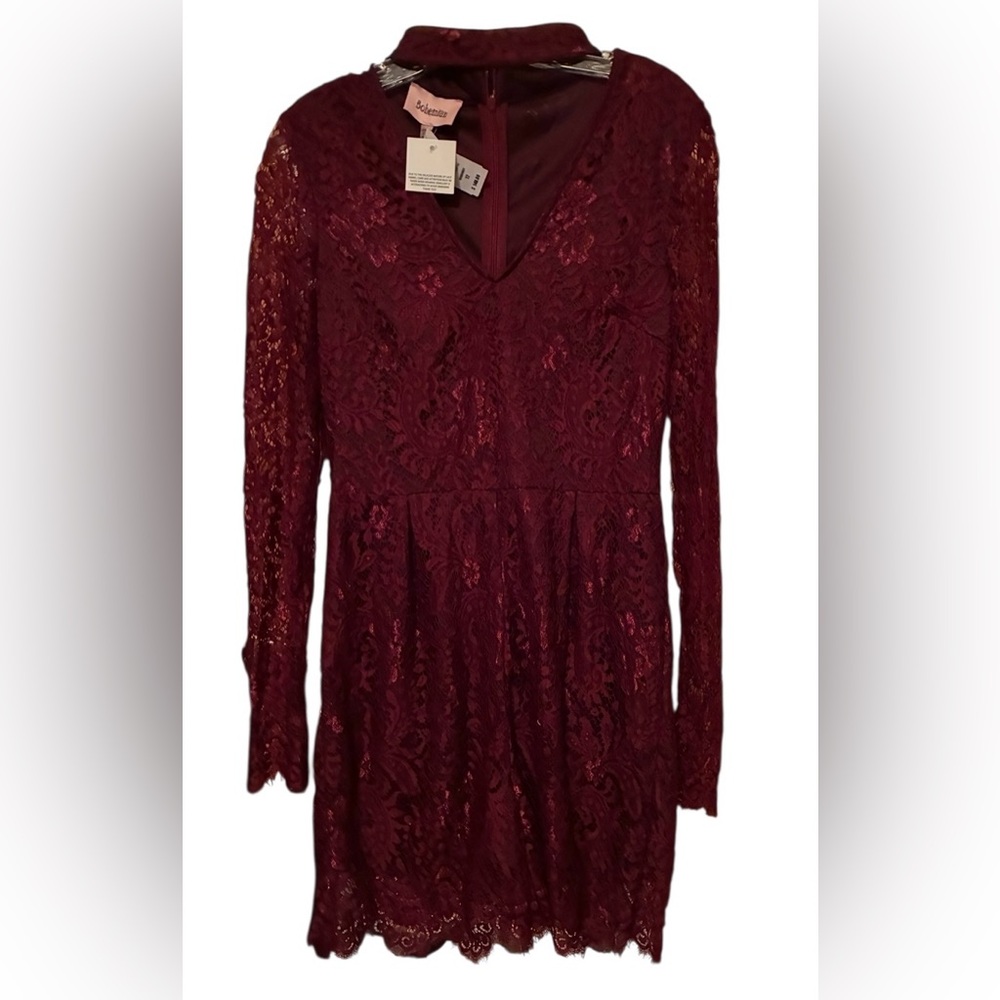 NWT BOHEMIAN BURGUNDY LACE ROMPER US SIZE 8, UK SIZE 12